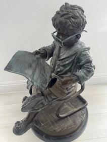 Life Size Bronze Boy Sculpture by Jim Davidson