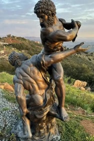 Life Size Bronze Hercules and Atlas Sculpture