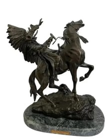Indian American - How Kowla Finest Lost Wax Bronze Statue Sculpture Signed C Kauba