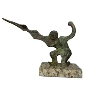 David Alfaro Siqueiros Modern Bronze Sculpture