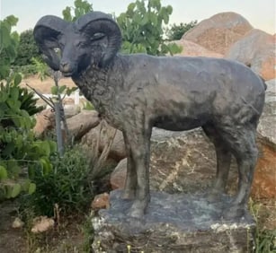 Life Size Ram Bronze Sculpture