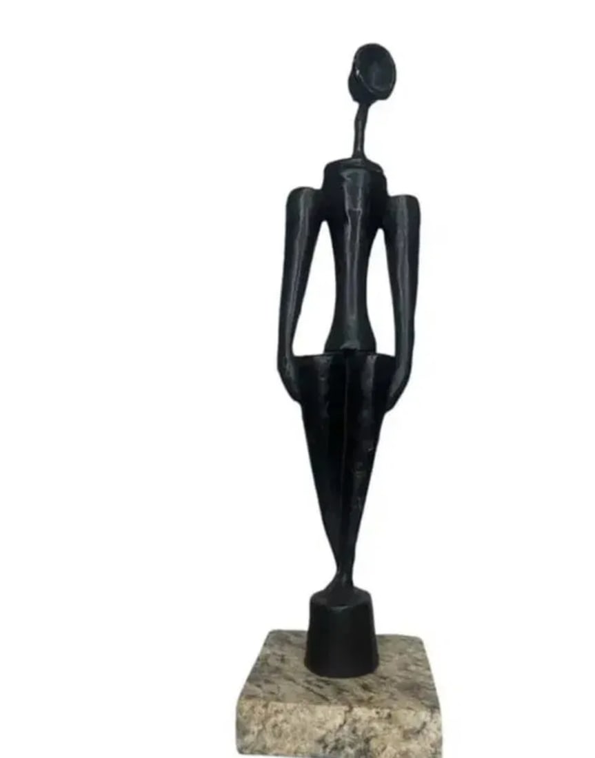 Max Ernst Abstract Large Bronze Sculpture: Size: 18 in x 4.5 x 4.5 in