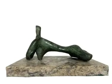 Henry Moore Modern Figure Bronze Sculpture