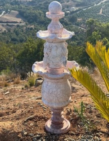 Large Marble Koi Fishes Fountain