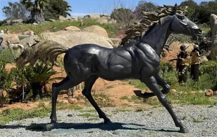 11.5 Ft Monumental Life Size Bronze Horse