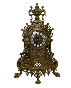 Imperial Italian Rococo Brass Clock