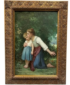 Large Mom and Daughter On Canvas