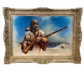 Western Oil on Cavas Painting by Hector Morales