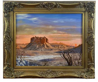 1991 Sunset Oil Painting by Maurice Green
