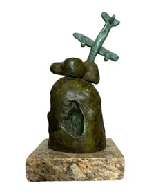 Miro Abstract Bronze Sculpture
