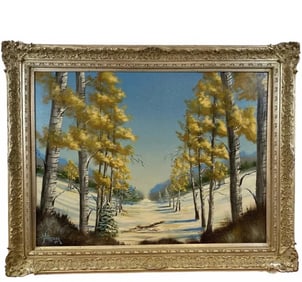 1977 - Winter Oil Painting by Dirk Schneider