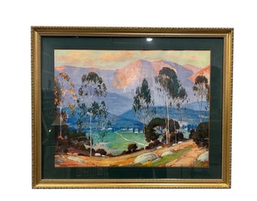 1991 Alfred R. Mitchell Landscape California Sunset Glow Lithography
