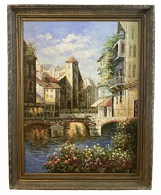 Huge Venice Oil on Canvas Painting