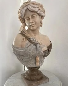 Marble Bust Lady Sculpture