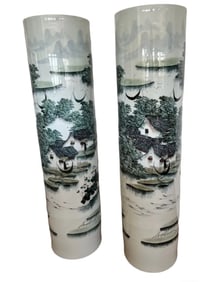 Massive Pair of Fine Porcelain Chinese Vases