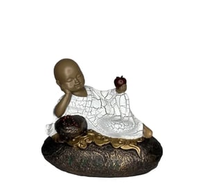 Vintage Wucai Porcelain Buddhist Monk