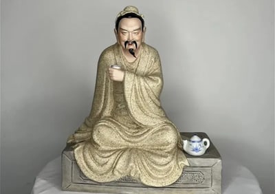 Large Chinese Mud Man Pottery