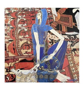 Ting Shao Kuang Art Serigraph- Blue Diamond