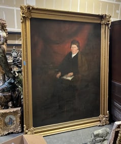 Huge 19th Century English School Canvas Painting