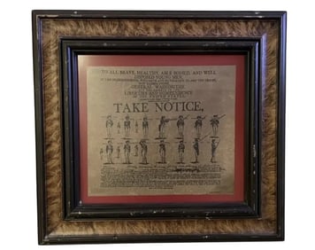 Recruitment George Washington Continental Framed