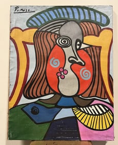 After Picasso Oil on Canvas Painting