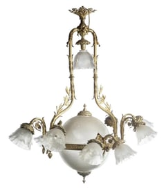 Fine Late 19th Century Gilt Bronze Chandelier