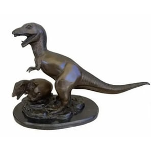 Large Dinosaur Bronze Sculpture
