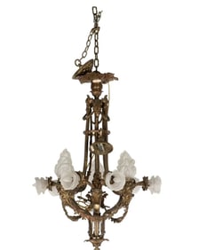 19th French Bronze chandelier