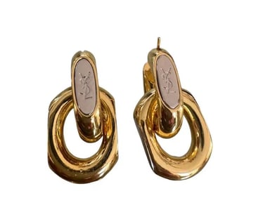 YSL Duo Link Earrings