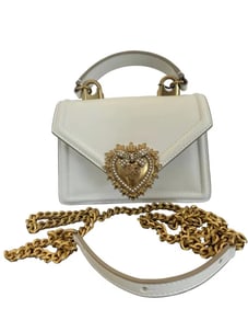 Dolce & Gabbana White Small Devotion Bag
