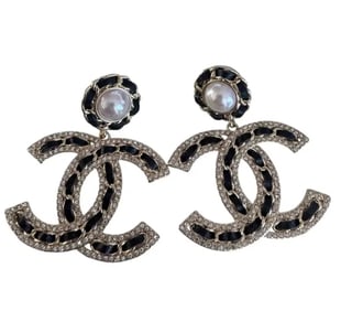 Chanel CC Pendant Earrings