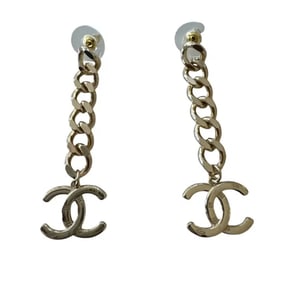 Chanel Metal Drop Earrings