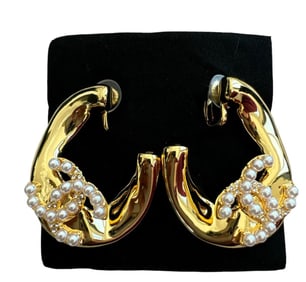 Chanel Large Earrings With Pearls