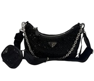 Prada Re-Edition 2005 crystal-embellished shoulder bag