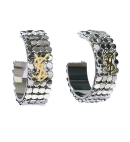 YSL Silver and Gold Earrings