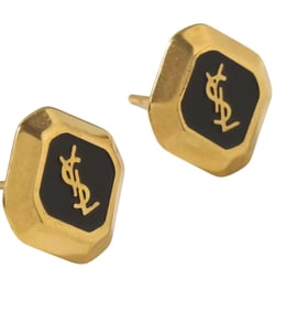 YSL Gold and Black Earrings