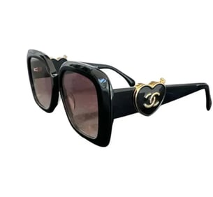 Chanel Heart Mirror Sunglasses