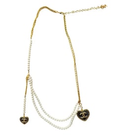 Chanel Gold and Faux Pearl Necklace