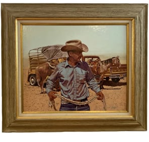 Cowboy Western Oil painting by L. B Porter