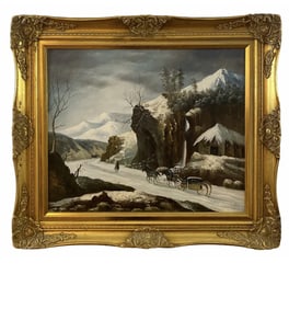 Western Oil Painting on Canvas