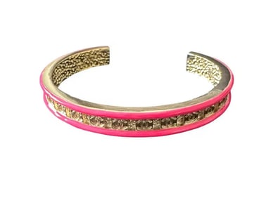 Chanel Pink and Gold Bracelet