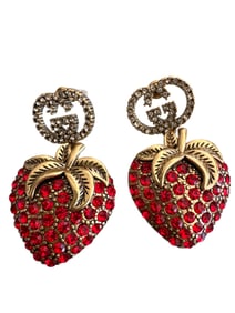 Large Gucci Strawberry Earrings