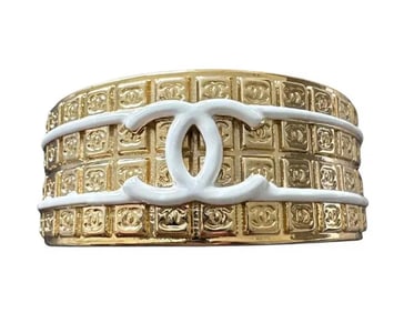Chanel Gold and White Bracelet