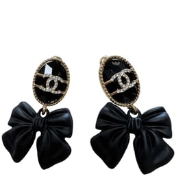 Chanel Black Earrings