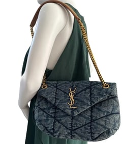 YSL Saint Laurent loulou denim Puffer Bag