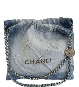 Chanel Bag Denim Quilted Chanel 22 Blue
