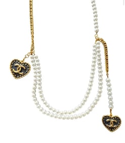 Chanel Gold and Faux Pearl Necklace