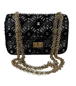 Chanel Mini 2.55 Reissue Velvet Crystal Pearls Bag