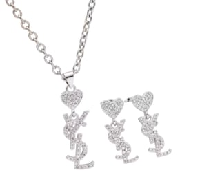 YSL Earrings and Necklace Set