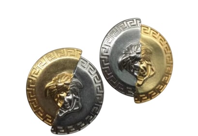 Versace Gold and Silver Earrings